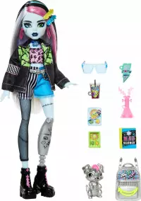 6. Mattel Monster High Lalka Frankie Stein +Zwierzątko Piesek Watzie HXH73