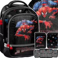 1. Paso Zestaw Szkolny 3el Spiderman Black Plecak SP26FF-260 + Piórnik SP26FF-P001BW + Worek SP26FF-712