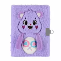 4. Starpak Pamiętnik Pluszowy Zamykany na Kłódkę Care Bears Fioletowy 580134