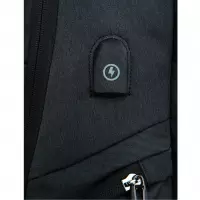 6. R-Bag Plecak Męski na Laptopa 15" z USB Drum Black Z021