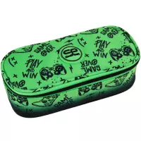 1. Coolpack Campus Piórnik Tuba Usztywniona z Organizerem Game Over Gradient Green F062969