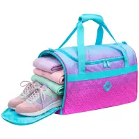 5. AstraBag Torba Sportowa Hexagon Mint Ombre 506026005