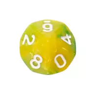 7. Komplet kości REBEL RPG - Dwukolorowe - Zielono-żółte