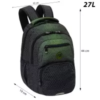 5. ABag Plecak Szkolny AB200 Hexagon Green Ombre 502026037