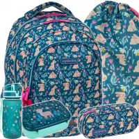 1. AstraBag Zestaw Szkolny Candy Bunny 5el. Plecak AB300 502026002 + Worek 507026001 + Piórnik 503026003 + Z17962 + Z18962