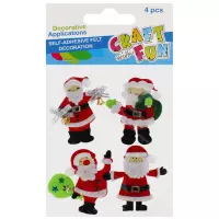 1. Craft With Fun Ozdoba Dekoracyjna Filcowa Samoprzylepna Mikołaj 521588