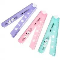 2. Kidea Linijka Składana 30cm z Szablonami 1szt 097418