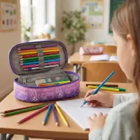 3. AstraBag Piórnik AC6 Saszetka Usztywniona Kitty 503026010