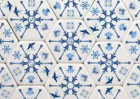 3. Piatnik Honeycombs Blue - plastry miodu