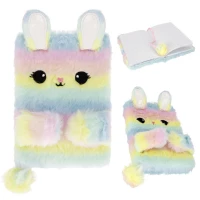 1. Starpak Pamiętnik Pluszowy Notes A5 Rabbit Pastel 527835