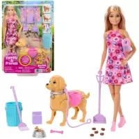 1. Mattel Barbie Malibu Spacer z Pieskiem Czyścioszkiem JJB46
