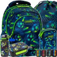 1. AstraBag Zestaw Szkolny Football 5el. Plecak AB330 502026021 + Worek 507026011 + Piórnik 503026033 + Z17336 + Z18336