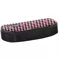 2. BeUniq Piórnik Tuba Usztywniona Różowa Szachownica BU25KR-013