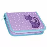 3. Starpak Piórnik Dwuklapkowy Bez Wyposażenia Glitter Cat 576222