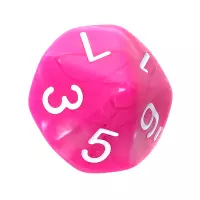4. Komplet kości REBEL RPG - Dwukolorowe - Różowo-białe (białe cyfry)