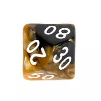 4. Komplet Kości REBEL RPG - Dwukolorowe - Czarno-złote