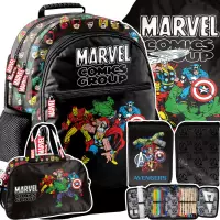 1. Paso Zestaw Szkolny 4el.Marvel Comics Plecak AV26BB-116 + Piórnik AV25LL-P001 + Worek AV26BB-712 + Torba AV26BB-074