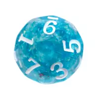 5. Komplet kości REBEL RPG - Gęsty rdzeń - Morskie (białe cyfry)