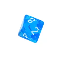 5. Komplet kości REBEL RPG - Mini Kryształowe - Niebieskie