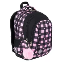 5. St.Right Plecak Szkolny BP-26 Pink Checkered 680373