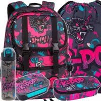 1. CoolPack Zestaw Szkolny K-Pop Dark 5el. Plecak Rumi F166036 + Worek F070036 + Piórnik F062036 + 27850CP + 27713CP