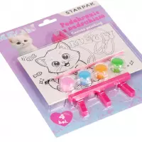 4. Starpak Podobrazie z Nadrukiem + Farby 4 kolory Kitty 582116