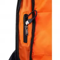 5. R-Bag Plecak Męski na Laptopa 15" z USB Kick Black Z091