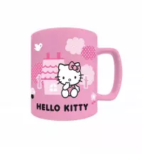3. Hello Kitty Kubek z Futerkiem -  Różowa Kokardka
