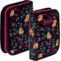 1. AstraBag Piórnik AC1 Pojedynczy Dwuklapkowy bez Wyposażenia Flower Capy 503026018