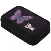4. St. Majewski Piórnik Podwójny z Wyposażeniem Pastel Butterfly 697029