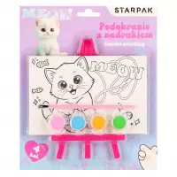 1. Starpak Podobrazie z Nadrukiem + Farby 4 kolory Kitty 582116