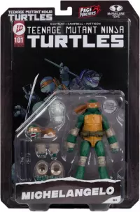1. Figurka TMNT Wojownicze Żółwie Ninja Michelangelo Page Punchers