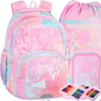 1. CoolPack Zestaw Szkolny Tie Dye 3el. Plecak Pick F099912 + Worek F070912 + Piórnik F066912