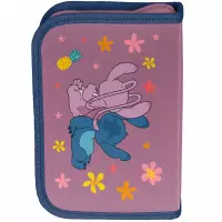 3. Paso Piórnik Dwuklapkowy bez Wyposażenia Stitch Aloha Różowy DS26VV-P001BW