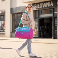 7. AstraBag Torba Sportowa Hexagon Mint Ombre 506026005