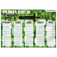2. Starpak Plan Lekcji z Tabliczką Mnożenia A5 Pixel Game 56065