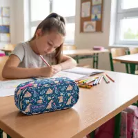 2. AstraBag Piórnik AC6 Saszetka Usztywniona Candy Bunny 503026003