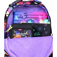 7. CoolPack Jerry Zestaw Szkolny Stitch 3el Plecak Black F029886 + Piórnik F066886 + Worek F054886