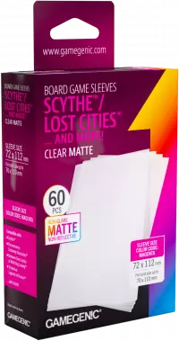 1. Gamegenic: Board Game Sleeves - Scythe (72x112 mm) - Koszulki na Karty - Clear Matte - 60 sztuk