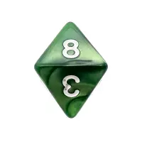 9. Komplet kości REBEL RPG - Perłowe - Zielone