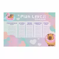 2. Starpak Plan Lekcji z Tabliczką Mnożenia A5 Kapibara 572478