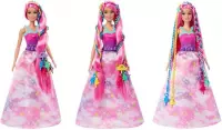 3. Barbie Dreamtopia Lalka Księżniczka Zakręcone Pasemka + Akcesoria HNJ06