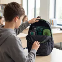 10. ABag Plecak Szkolny AB200 Hexagon Green Ombre 502026037