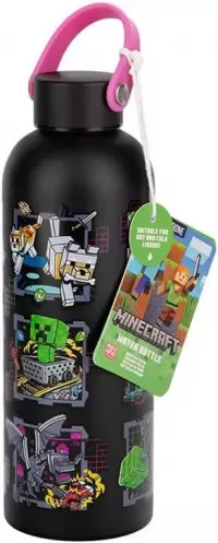 1. Butelka Metalowa z Uchwytem Minecraft - Maskotki