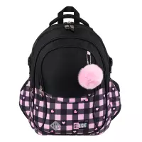 5. St.Right Plecak Szkolny BP-01 Pink Checkered 680366