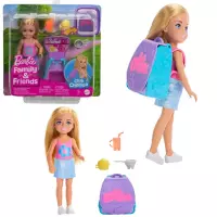 1. Mattel Barbie Lalka Chelsea z Plecakiem Niespodzianka JBF46 WB6