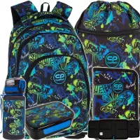 1. CoolPack Zestaw Szkolny Skate Night 5el. Plecak Prime Pro F162930 + Worek F070930 + Piórnik F076930 + Z17930 + Z18930