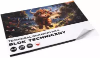2. Starpak Blok Techniczny Biały A4 10 Kartek Krówka 587753