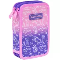 6. AstraBag Piórnik AC2 Dwukomorowy bez Wyposażenia Kitty 503026009