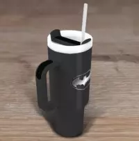 7. Kubek Podróżny ze Słomką  Batman - Logo - 1180 ml